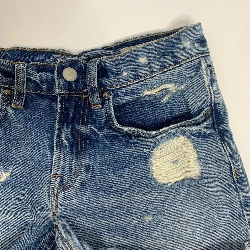 AllSaints Distressed Boyfriend Style Denim Shorts